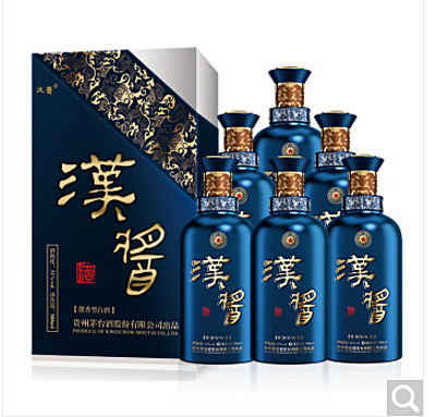 茅台 汉酱 铂金蓝 51度 整箱装白酒 500ml*6瓶 口